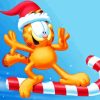 Merry Christmas Garfield the cat Diamond By Numbers