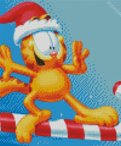 Merry Christmas Garfield the cat Diamond By Numbers