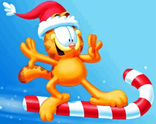 Merry Christmas Garfield the cat Diamond By Numbers