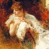 Neapolitan Lady by Giuseppe De Nittis Diamond With Numbers