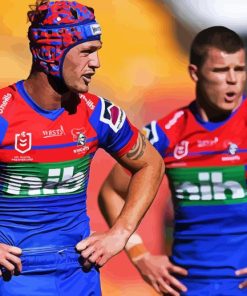 Newcastle Knights Players Diamond With Numbers