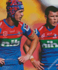 Newcastle Knights Players Diamond With Numbers