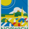 Norwich poster Diamond With Numbers