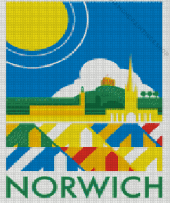 Norwich poster Diamond With Numbers