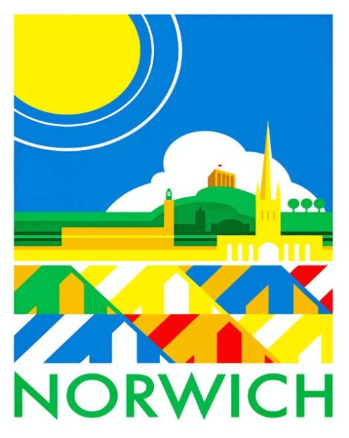 Norwich poster Diamond With Numbers