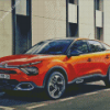 Orange Citroen Car Diamond Paints