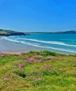 Polzeath Beach Cornwall Diamond By Numbers