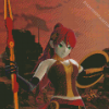 RWBY pyrrha nikos Diamond With Numbers