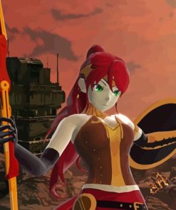 RWBY pyrrha nikos Diamond With Numbers