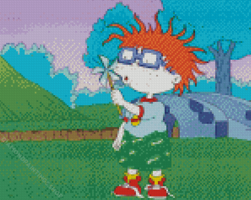 Rugrats Chuckie Finster Character Diamond With Numbers