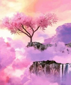 Sakura tree over cloud Diamond Paintings