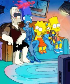 Simpsons halloween Diamond With Numbers