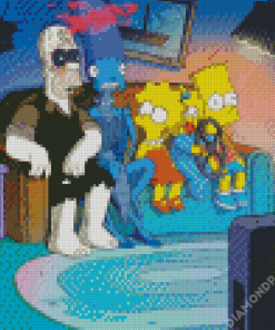 Simpsons halloween Diamond With Numbers