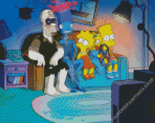 Simpsons halloween Diamond With Numbers