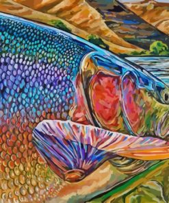 Steelhead Fish Art Diamond Dotz