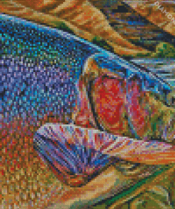 Steelhead Fish Art Diamond Dotz