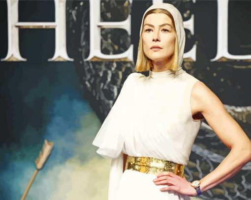 Stylish Actress Rosamund Pike Diamond Paints