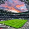 Tottenham Hotspur Stadium with pink clouds view Diamond Dotz