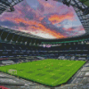 Tottenham Hotspur Stadium with pink clouds view Diamond Dotz