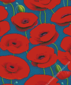 cool Red poppies Diamond Paintings