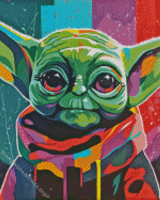 cute Yoda pop art Diamond By Numbers