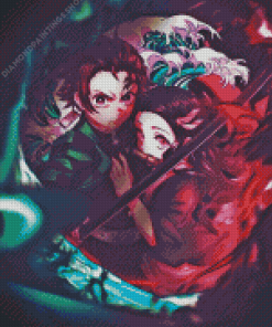 demon slayer tanjiro and Nezuko Diamond Paintings