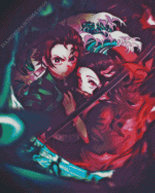 demon slayer tanjiro and Nezuko Diamond Paintings