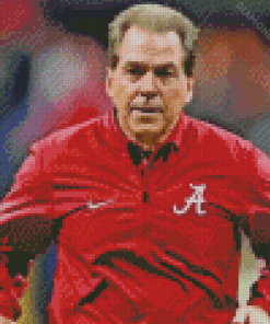 football coach nick Saban Diamond With Numbers