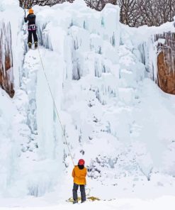 glace montreal Ice climbing Diamond With Numbers