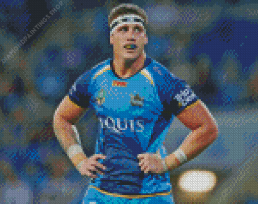 jarrod wallace Gold coast titans Diamond With Numbers