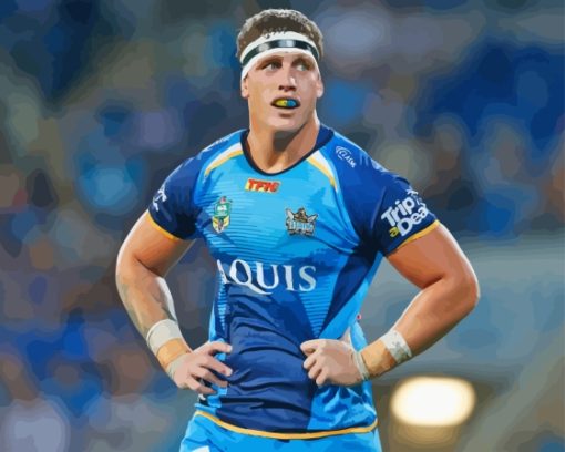 jarrod wallace Gold coast titans Diamond With Numbers