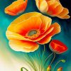 orange poppies Diamond Paintings