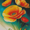 orange poppies Diamond Paintings