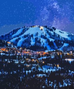 park city utah night Diamond Paints