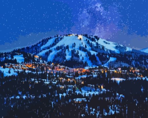 park city utah night Diamond Paints