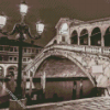 rialto bridge venice black and white Diamond Paints