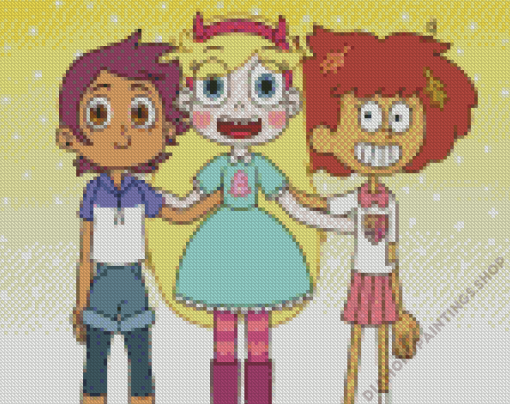 star butterfly characters Diamond With Numbers