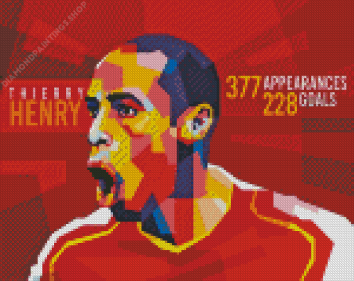 thierry henry Arsenal pop art Diamond By Numbers