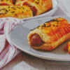 vegan Sausage roll Diamond With Numbers