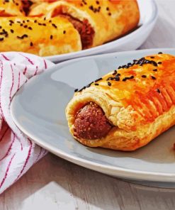 vegan Sausage roll Diamond With Numbers