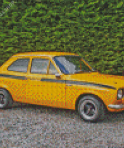 yellow Ford escort Mexico Diamond Dotz