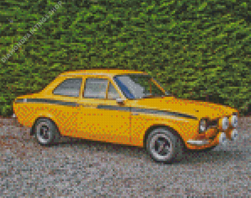 yellow Ford escort Mexico Diamond Dotz