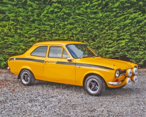 yellow Ford escort Mexico Diamond Dotz