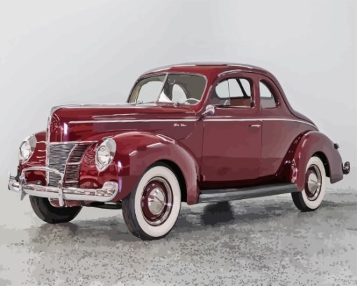 1940 ford car Diamond By Numbers