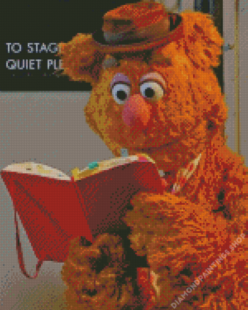 Fozzie Holding Book Diamond Paints