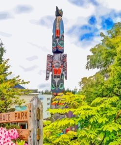 Totem pole Whale Park Diamond By Numbers