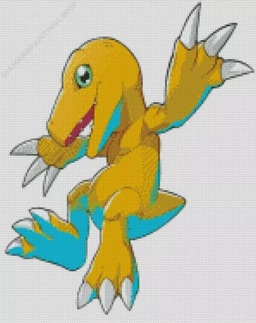 Agumon Digimon Diamond By Numbers