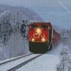 Canadian National Railway in Snow Diamond Paintings