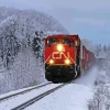 Canadian National Railway in Snow Diamond Paintings