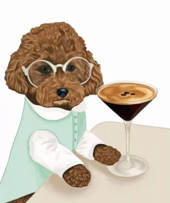 Dog And Espresso martini Diamond By Numbers